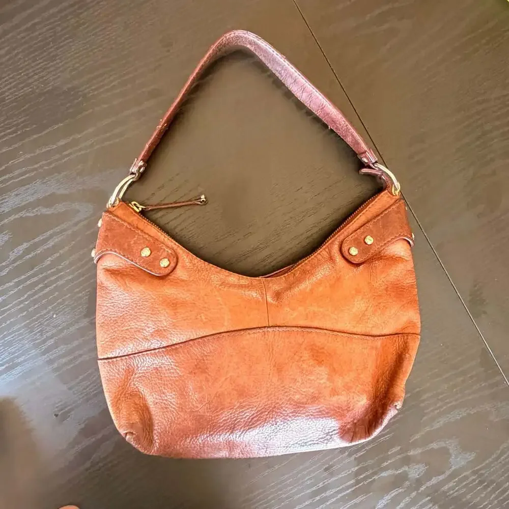 Etienne Aigner Est. 1949 Cognac Leather Hobo Shoulder Bag